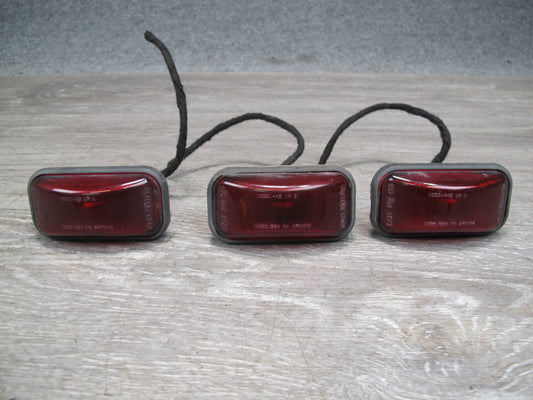 2003-2009 Hummer H2 Rear Roof Clearance Marker Light Lamp RED Set of 3