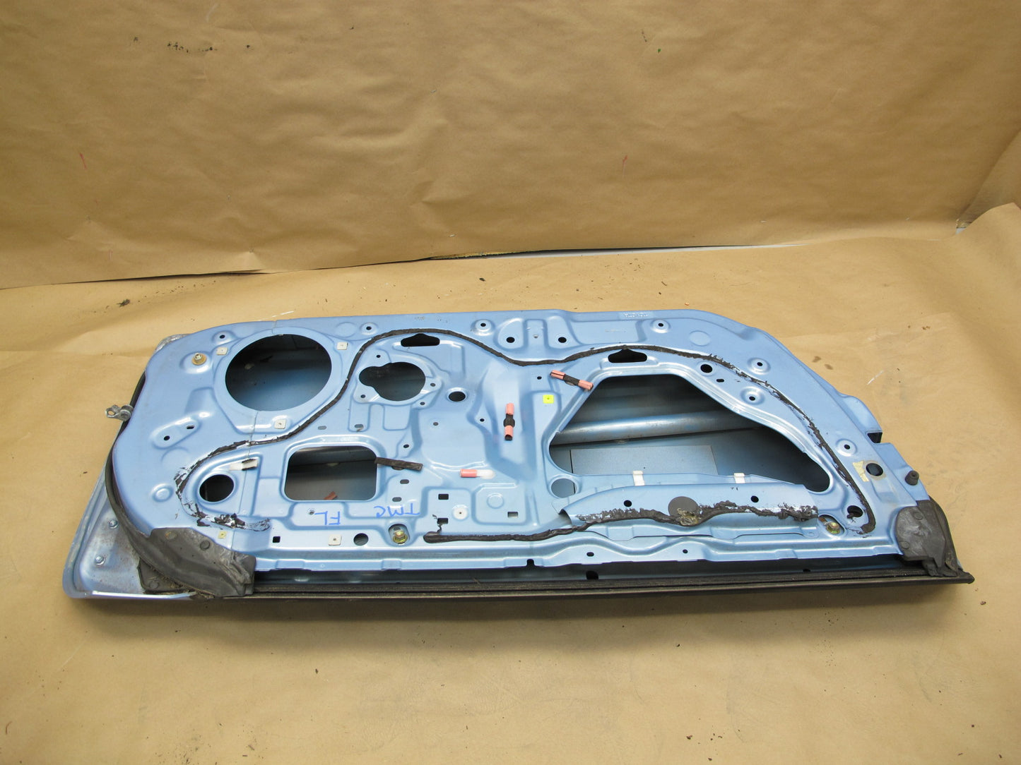 00-05 Toyota MR2 Spyder ZZW30L Left Driver Door Shell Panel Cover Blue OEM