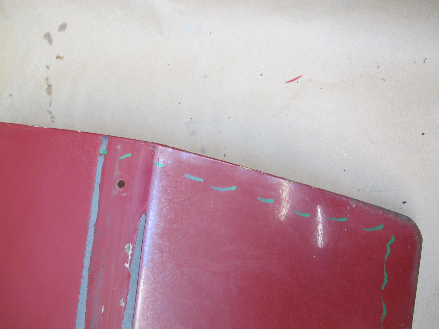 84-86 Toyota Celica Supra MA67 Left Driver Door Shell Panel RED OEM