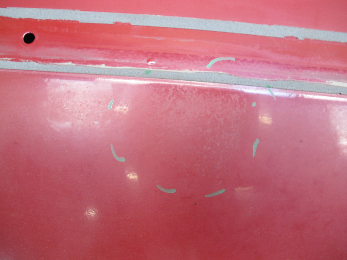 84-86 Toyota Celica Supra MA67 Left Driver Door Shell Panel RED OEM