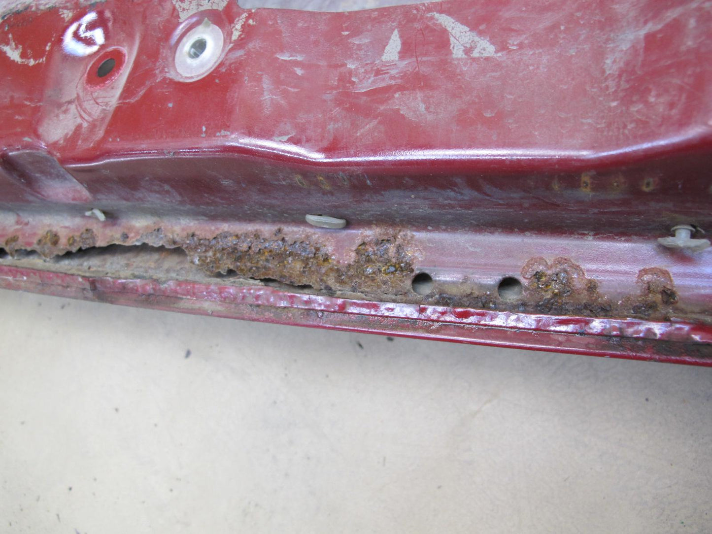 84-86 Toyota Celica Supra MA67 Left Driver Door Shell Panel RED OEM