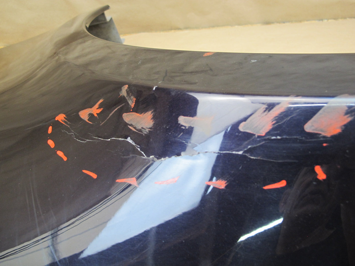 11-12 Fisker Karma Front Left Driver Side Fender Shell Panel Cover Purple OEM