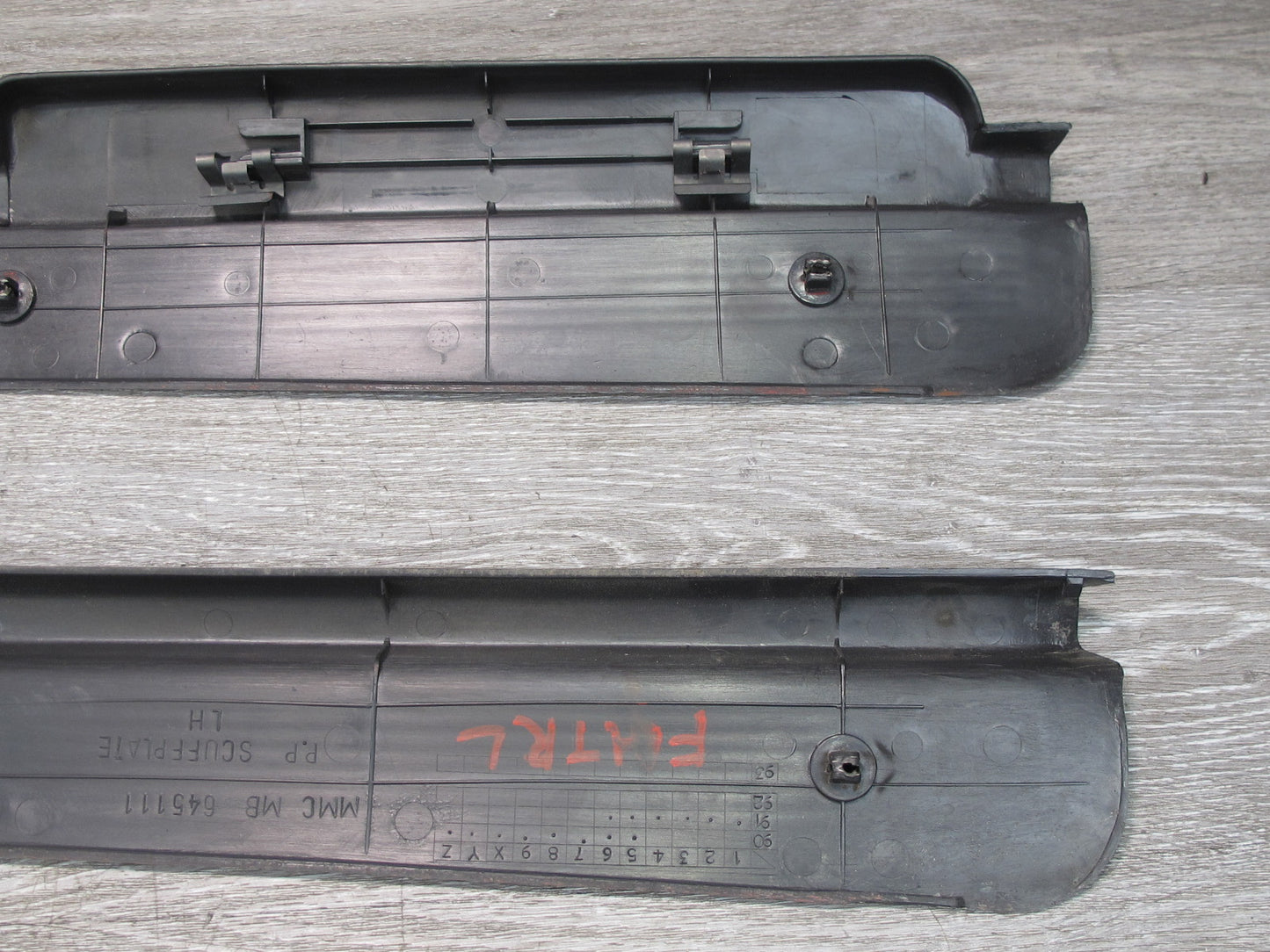 91-99 Dodge Stealth 3000GT Left & Right Door Scuff Sill Plate Trim Set OEM