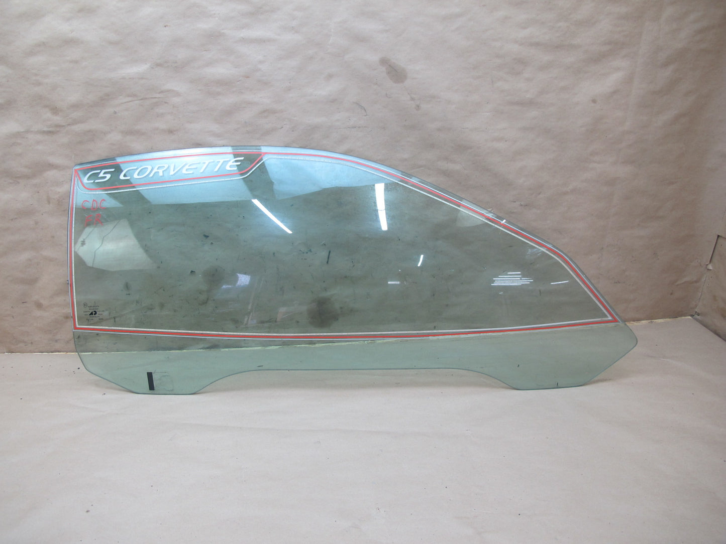 97-04 Chevrolet Corvette C5 Right Passenger Door Glass Window OEM