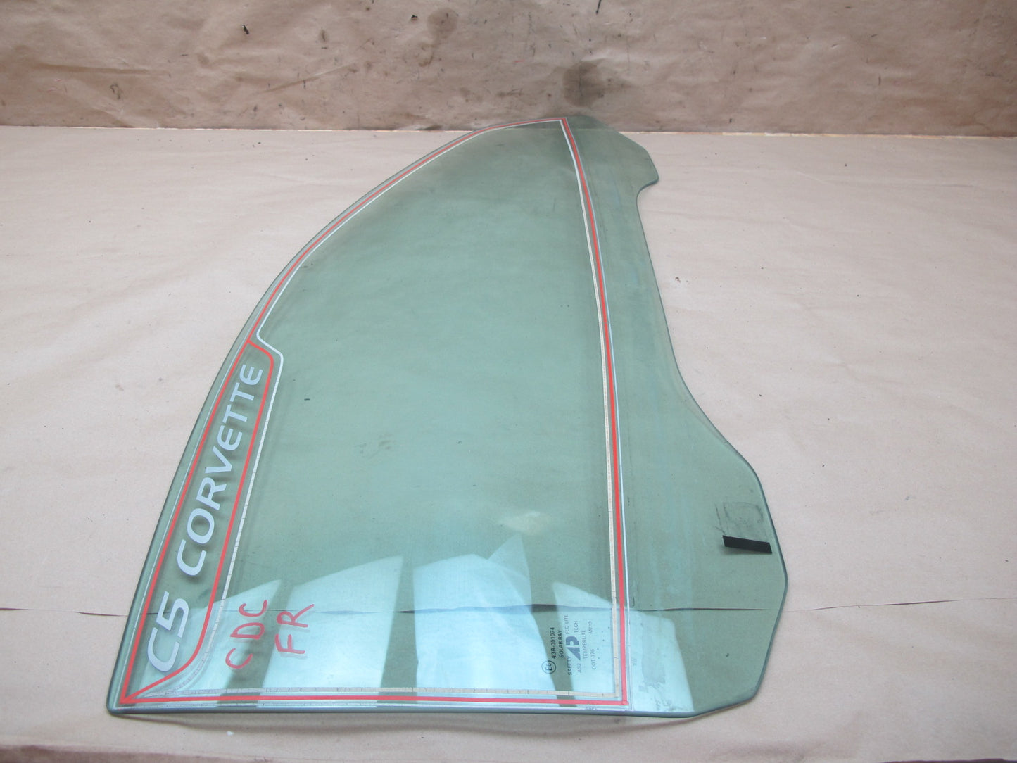 97-04 Chevrolet Corvette C5 Right Passenger Door Glass Window OEM