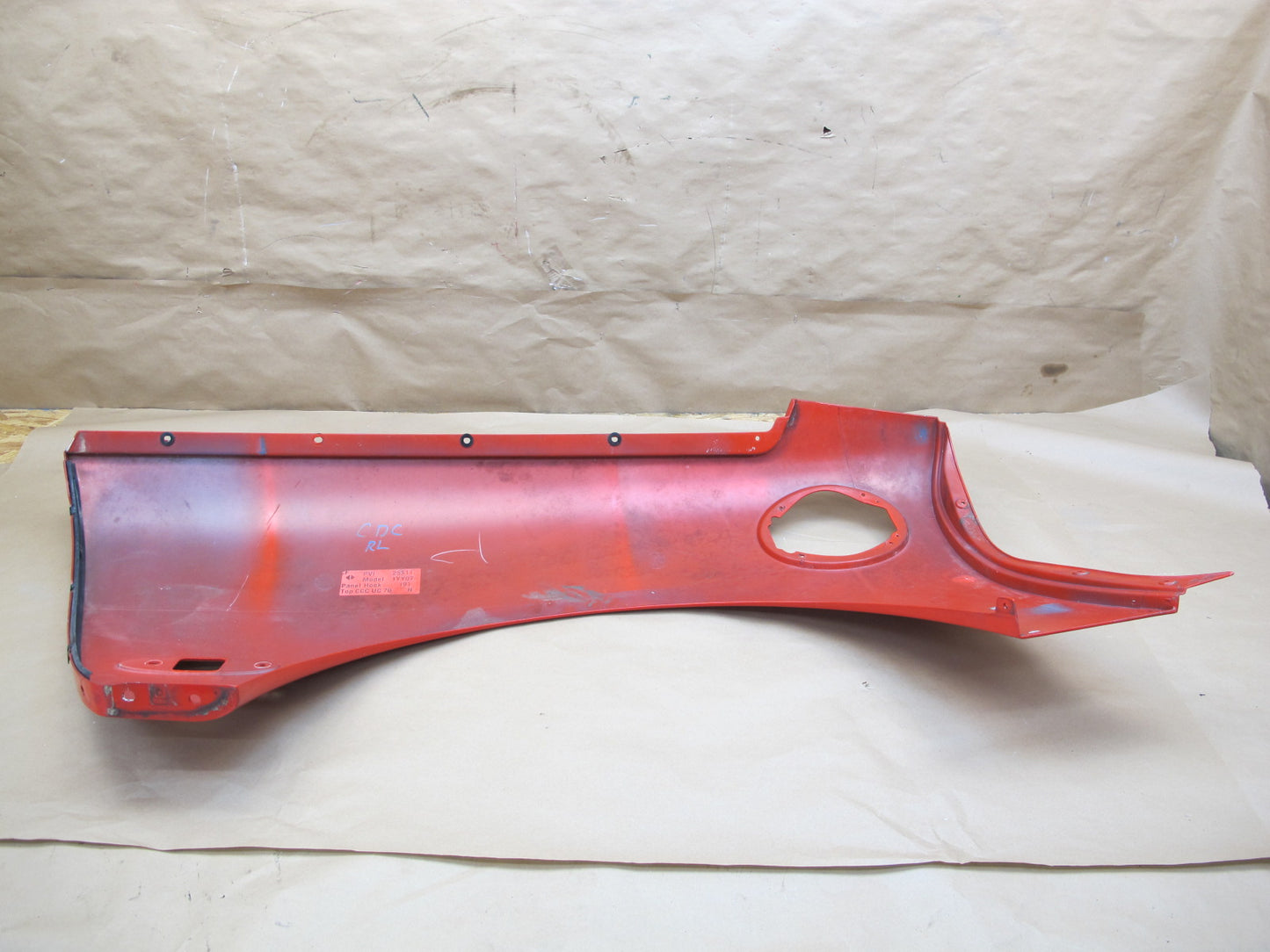 97-04 Chevrolet Corvette C5 Coupe Rear Left Quarter Shell Panel Cover RED OEM