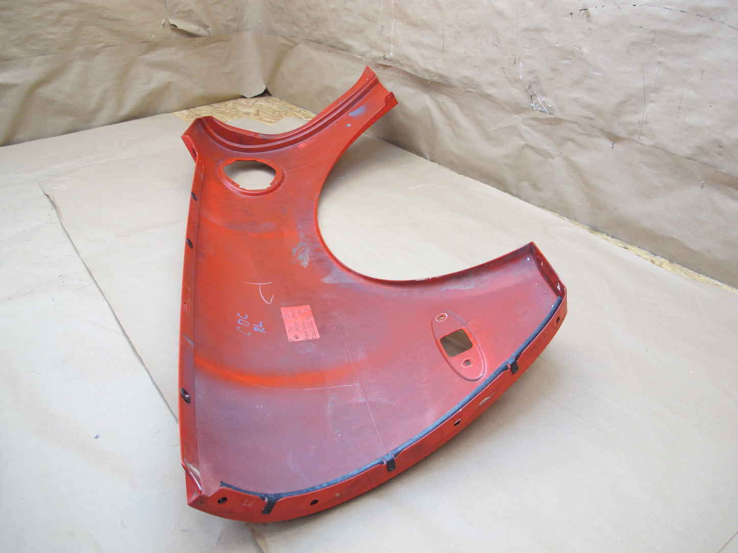 97-04 Chevrolet Corvette C5 Coupe Rear Left Quarter Shell Panel Cover RED OEM