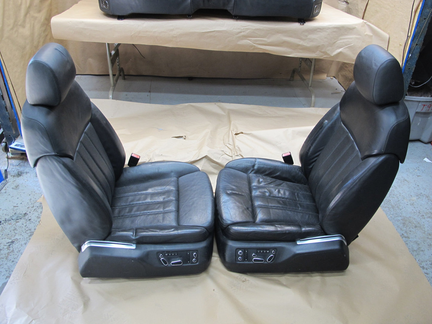 06-08 Bentley Continental Flying Spur Heat Vent Front & Rear Leather Seat Set