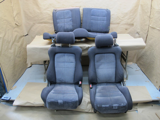 91-93 Dodge Stealth 3000GT Front & Rear Cloth Seat Set Gray OEM