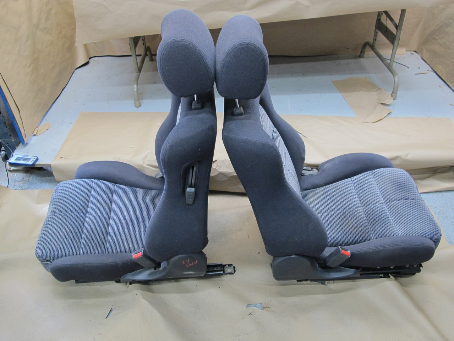 91-93 Dodge Stealth 3000GT Front & Rear Cloth Seat Set Gray OEM