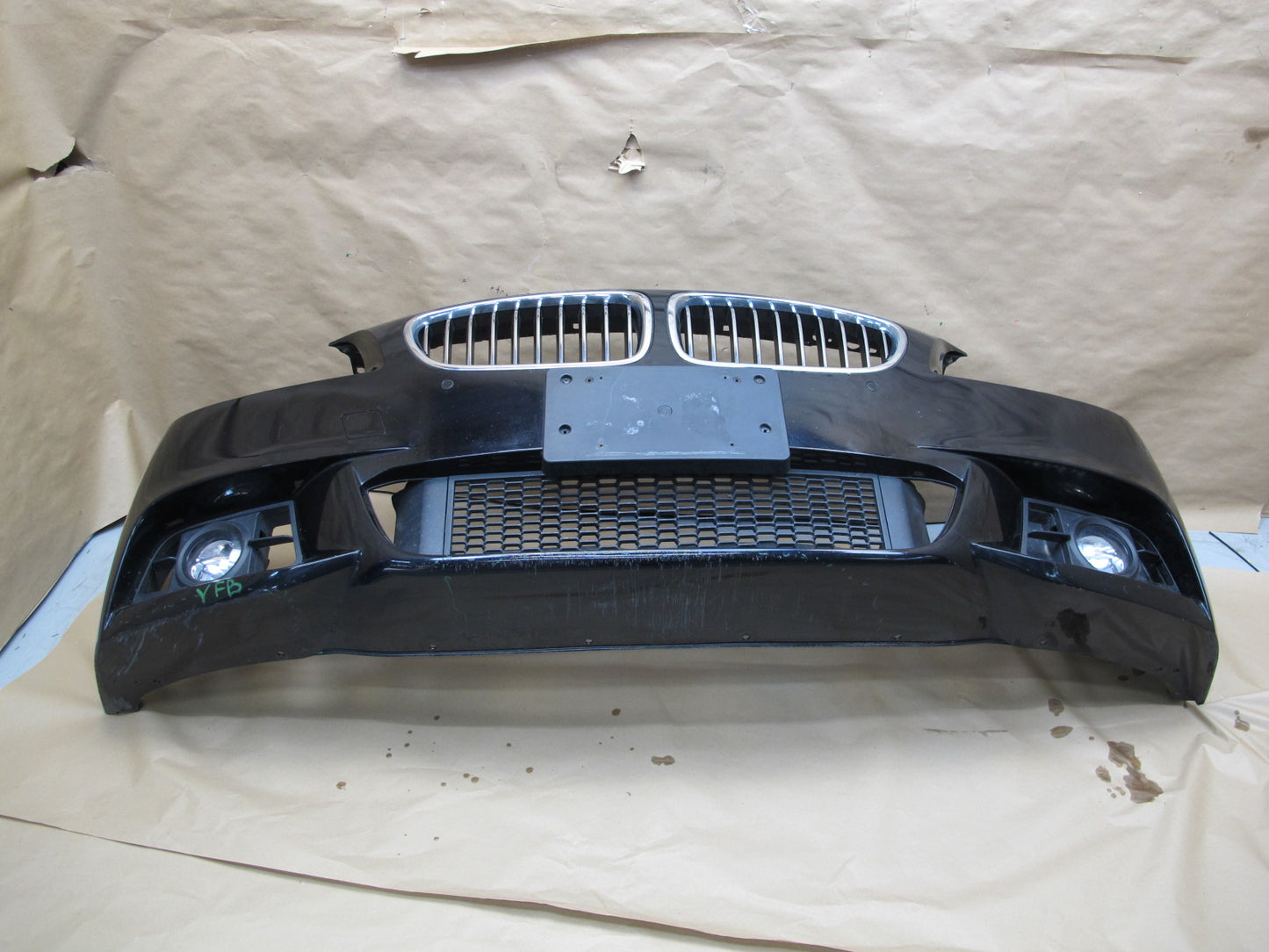 14-16 BMW F10 M-sport Front Bumper Cover w Kidney Grille Fog Light PDC OEM