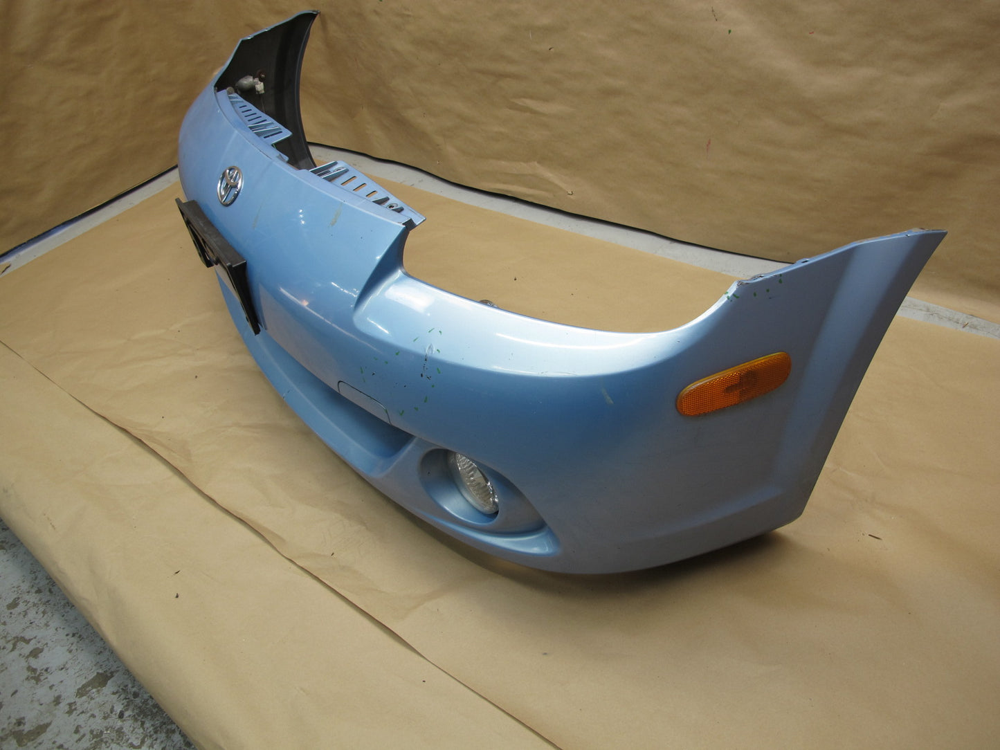 03-05 Toyota MR2 Spyder Front Bumper Cover Panel w Fog Light Assembly Blue OEM