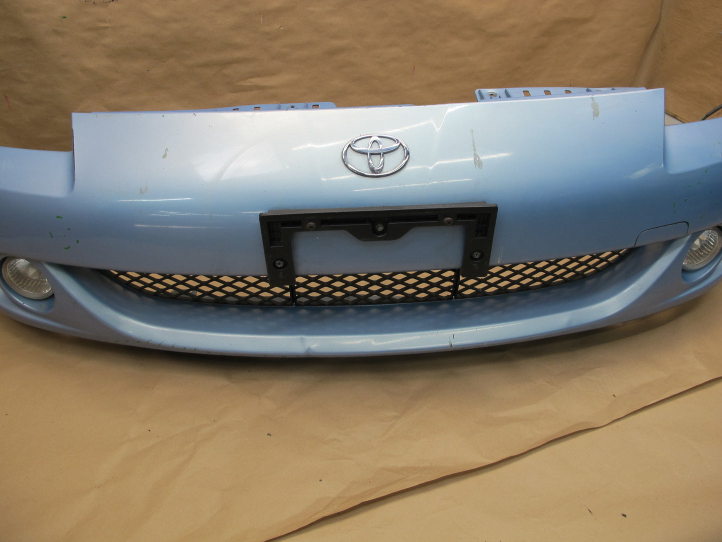 03-05 Toyota MR2 Spyder Front Bumper Cover Panel w Fog Light Assembly Blue OEM