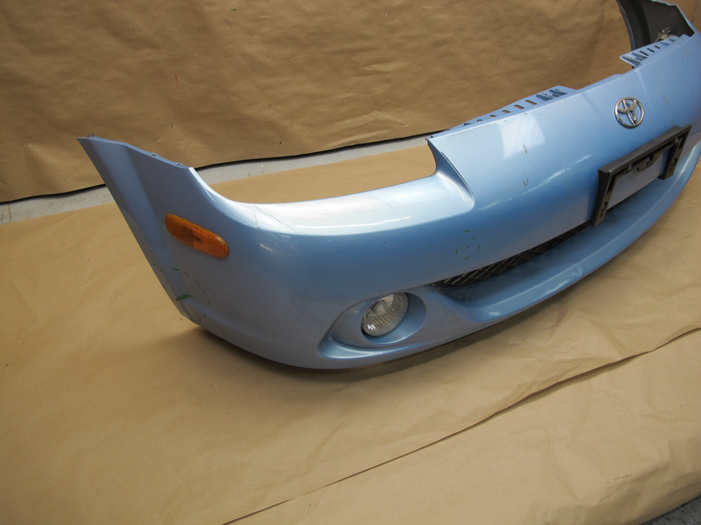 03-05 Toyota MR2 Spyder Front Bumper Cover Panel w Fog Light Assembly Blue OEM