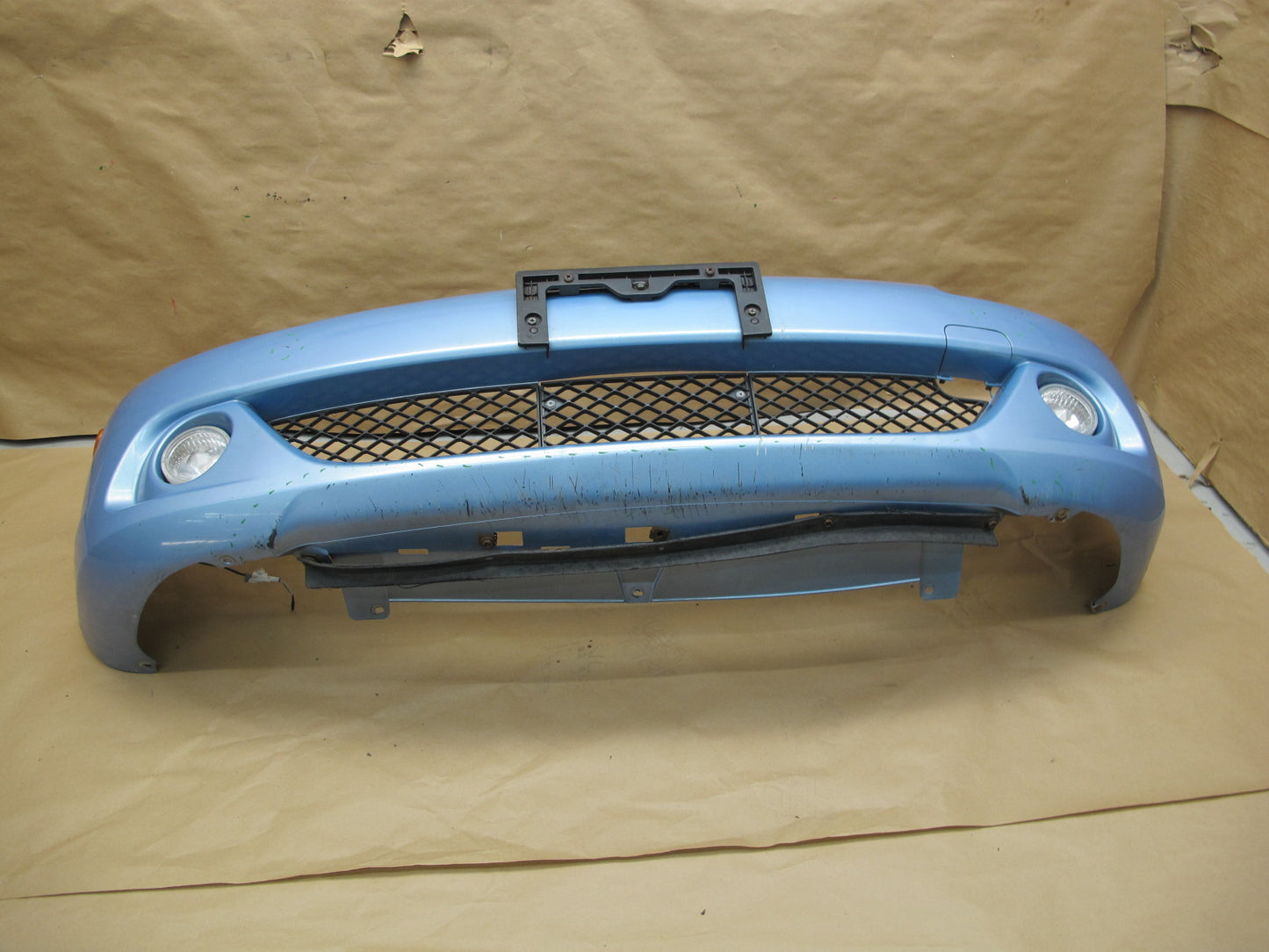 03-05 Toyota MR2 Spyder Front Bumper Cover Panel w Fog Light Assembly Blue OEM