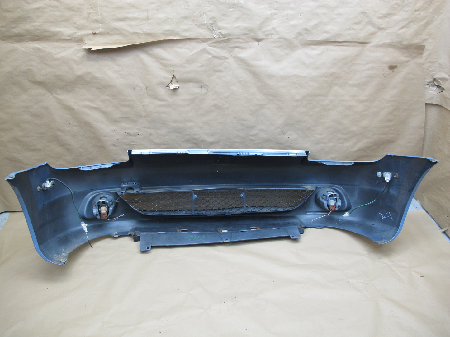 03-05 Toyota MR2 Spyder Front Bumper Cover Panel w Fog Light Assembly Blue OEM