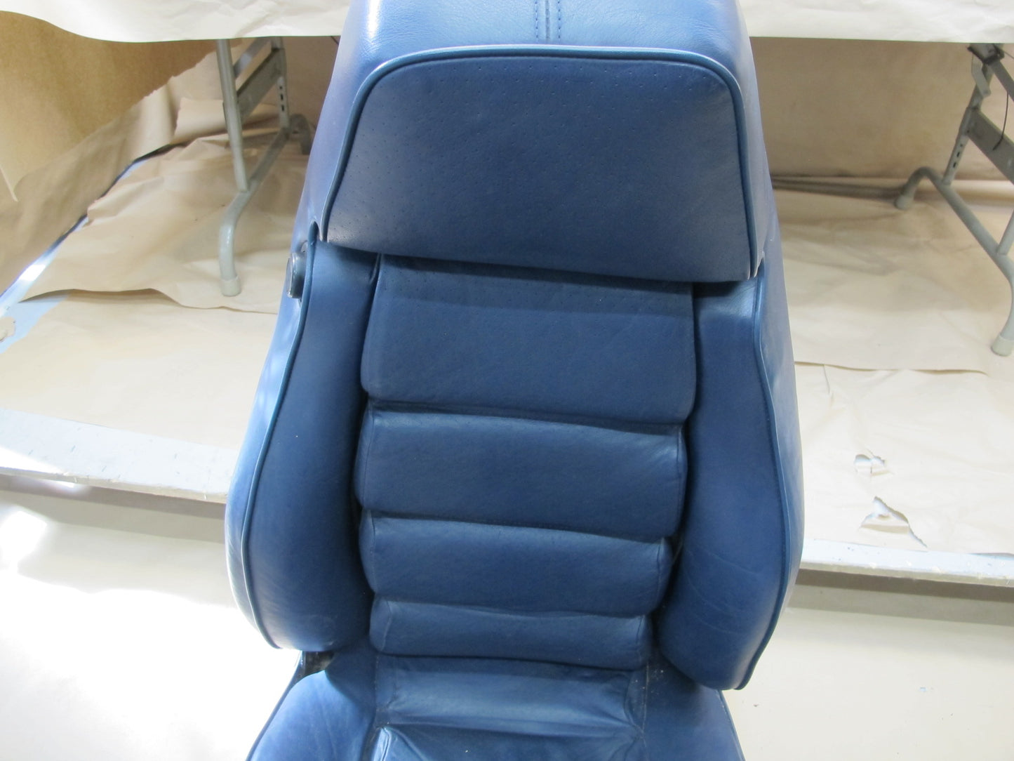 1983-1984 Porsche 928 S Front & Rear Left Right Side Seat Leather Blue Set