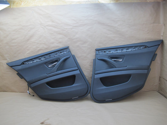 11-16 BMW F10 5-SERIES Rear Left Right Door Interior Trim Cover Panel Set OEM