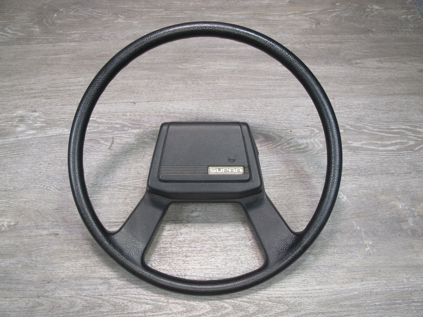 84-85 Toyota Celica Supra MA67 Leather Steering Wheel w Horn Pad OEM