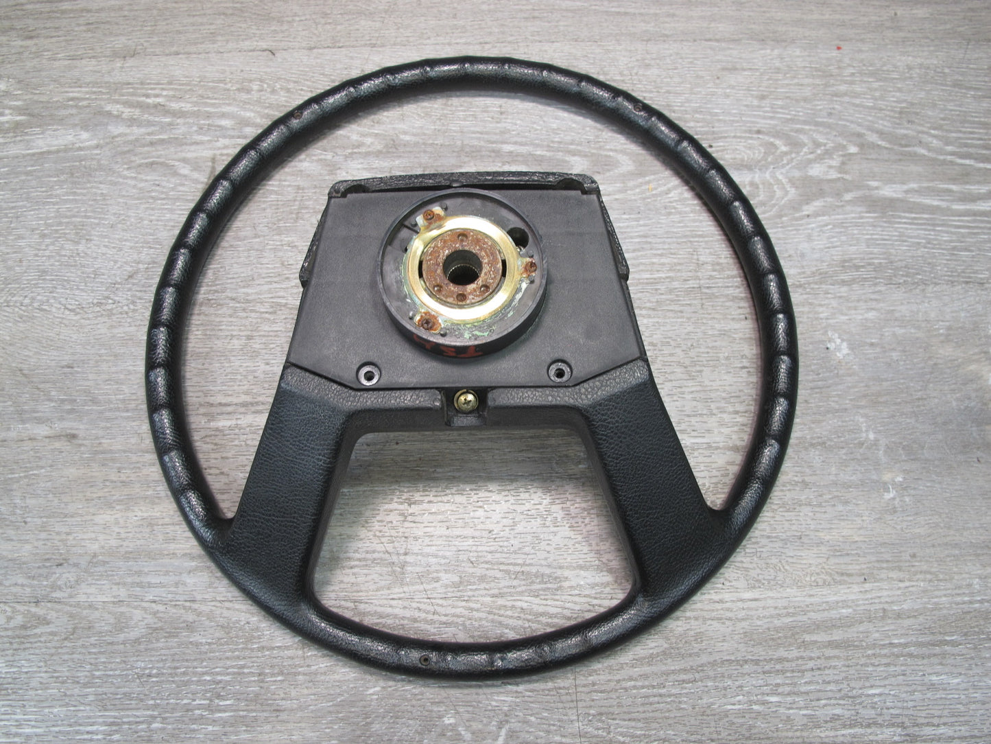 84-85 Toyota Celica Supra MA67 Leather Steering Wheel w Horn Pad OEM