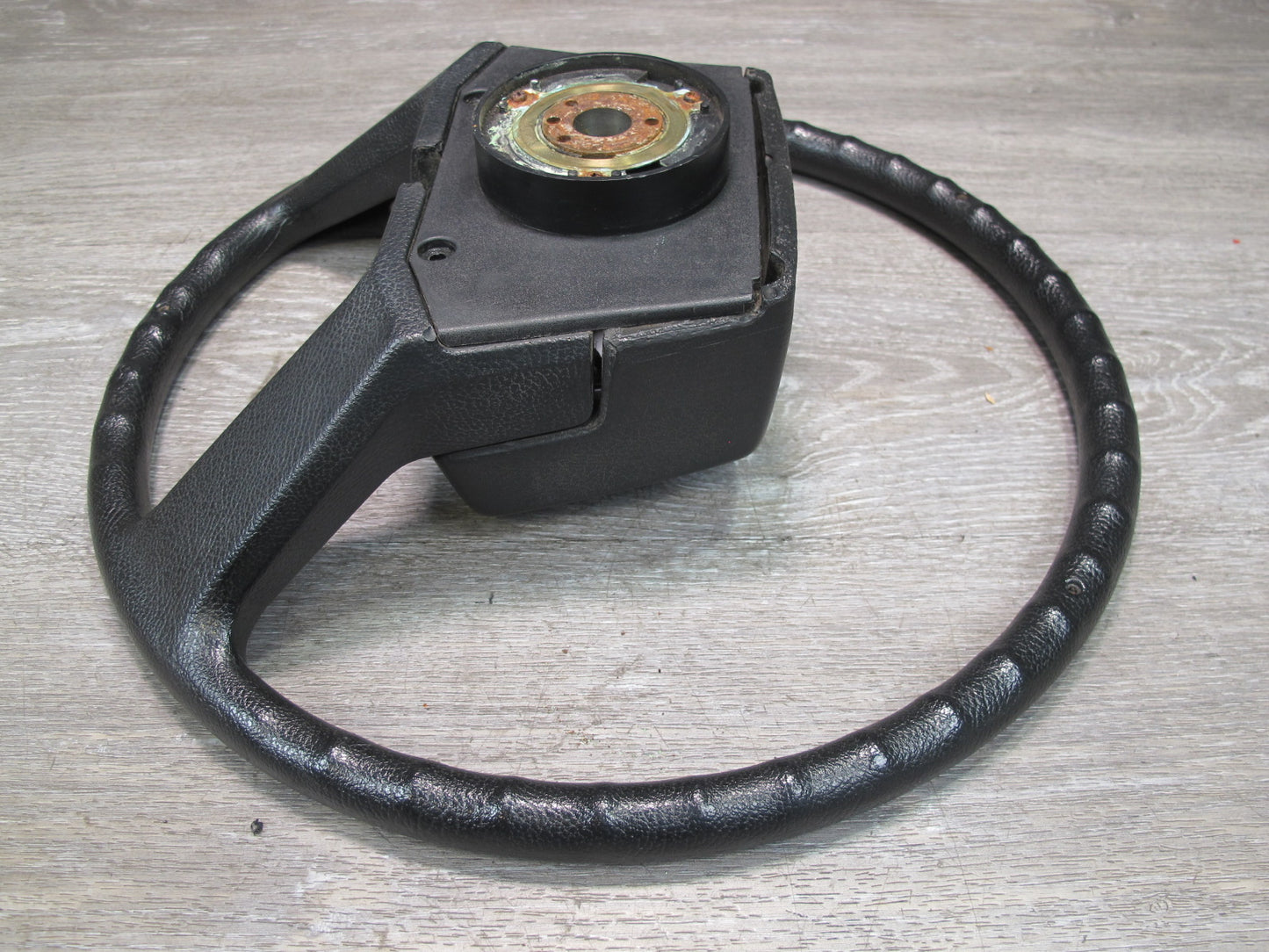 84-85 Toyota Celica Supra MA67 Leather Steering Wheel w Horn Pad OEM