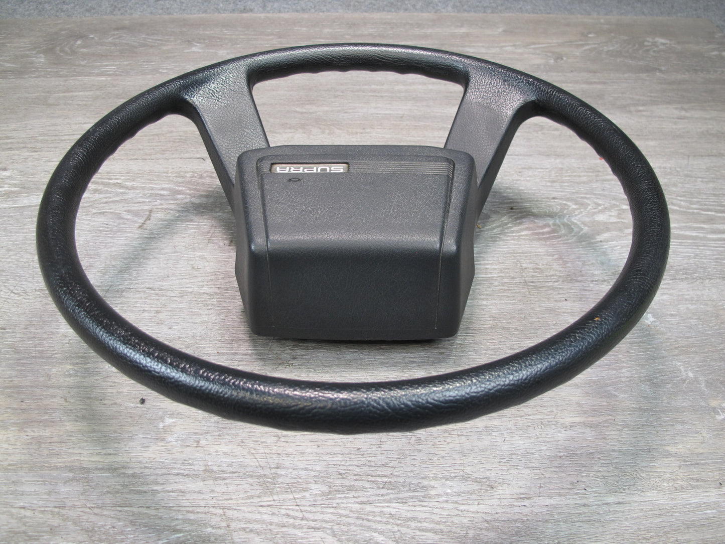 84-85 Toyota Celica Supra MA67 Leather Steering Wheel w Horn Pad OEM