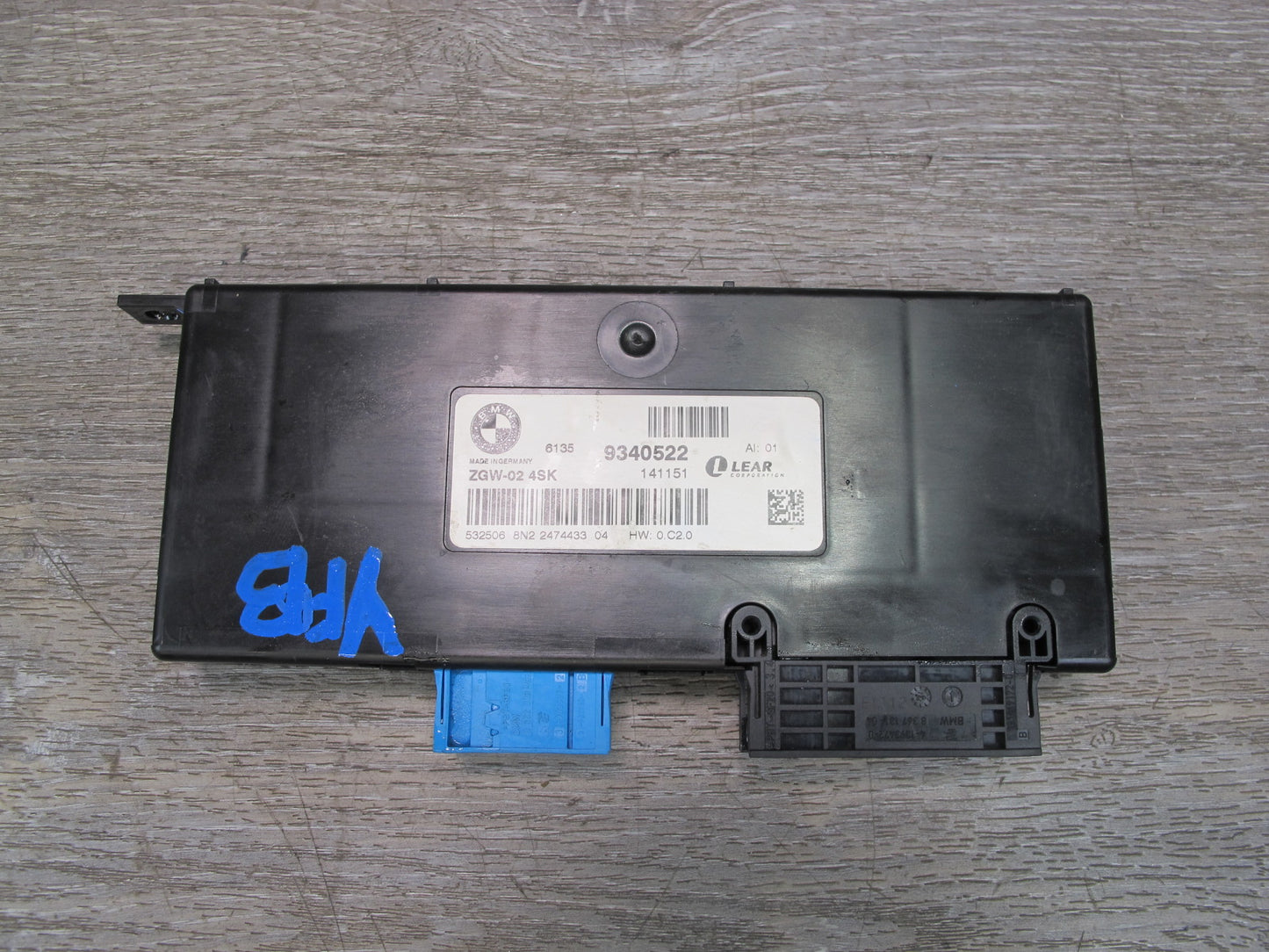 11-16 BMW F10 5-SERIES Central Gateway Control Module 9340522 OEM