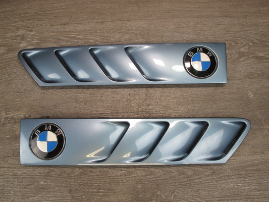 96-02 BMW E36/7 Z3 Set of 2 Front Right & Left Fender Vent Trim Cover Blue OEM