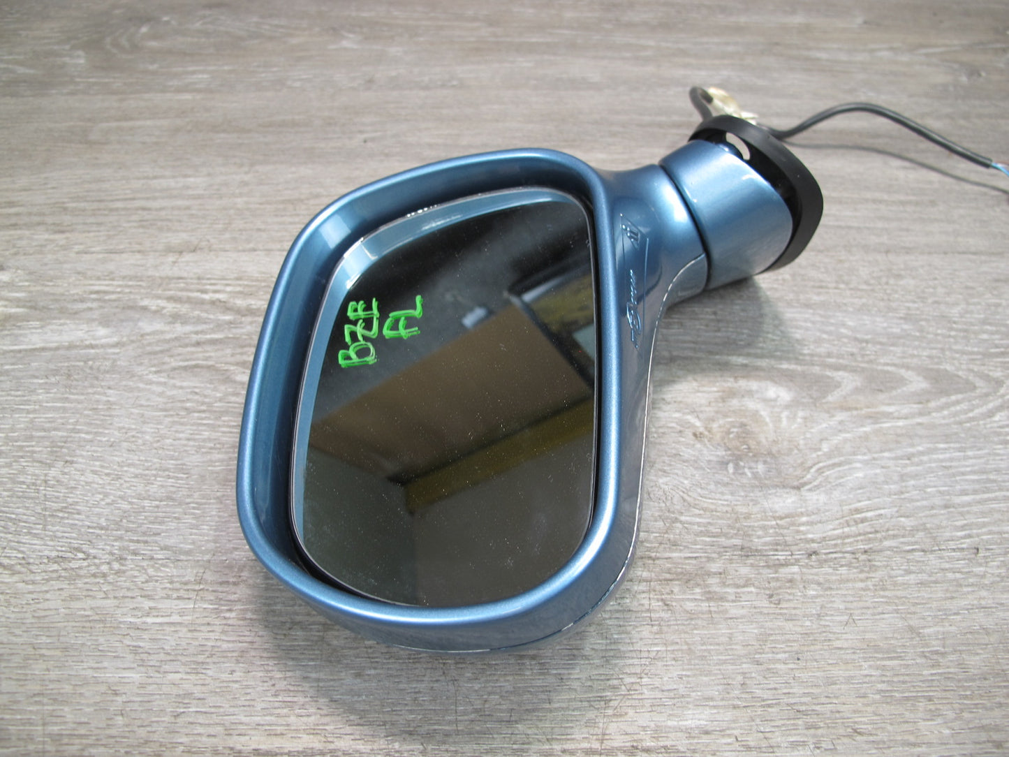 96-02 BMW E36/7 Z3 Front Left Exterior Side View Power Heated Mirror Blue OEM