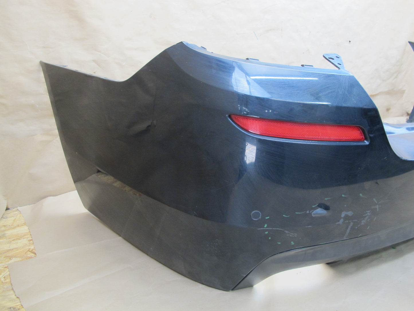 12-16 BMW F10 528i 528iX M-sport Rear Bumper Cover Black w PDC Sensors OEM