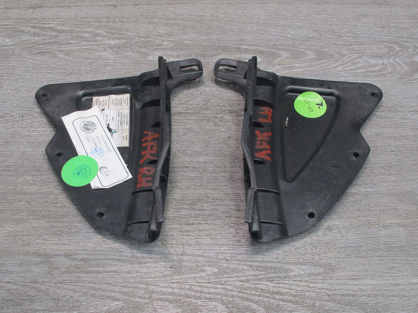 11-12 Fisker Karma Set of 2 Front Left & Right Lower A Pillar Cover Trim OEM