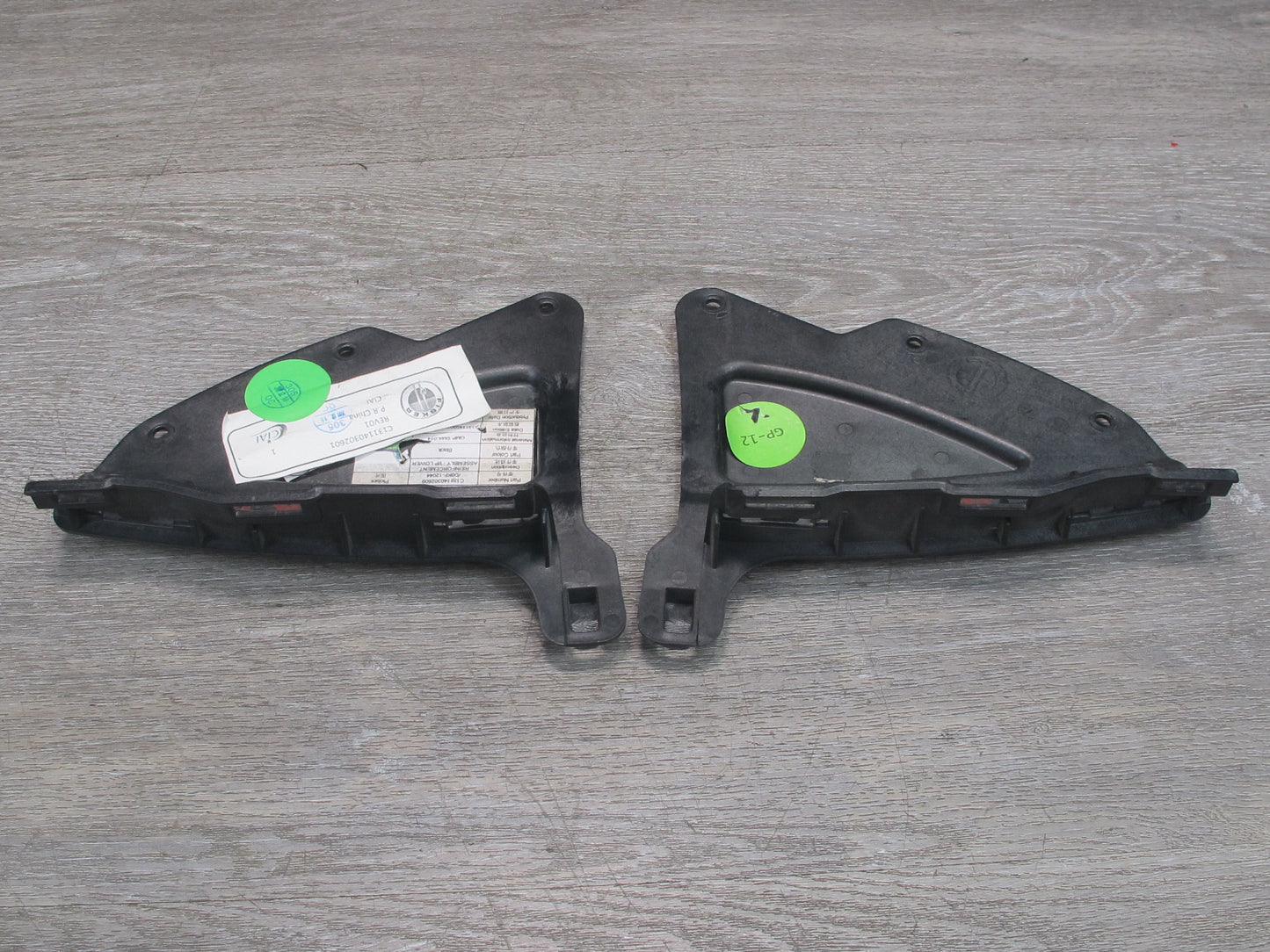 11-12 Fisker Karma Set of 2 Front Left & Right Lower A Pillar Cover Trim OEM