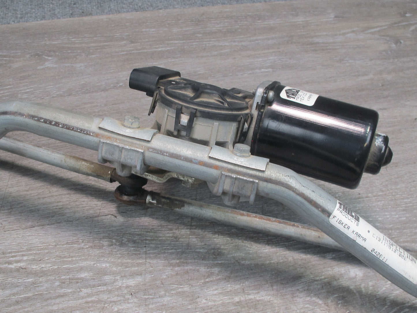 11-12 Karma Fisker Front Windshield Wiper Transmission Linkage w Motor OEM