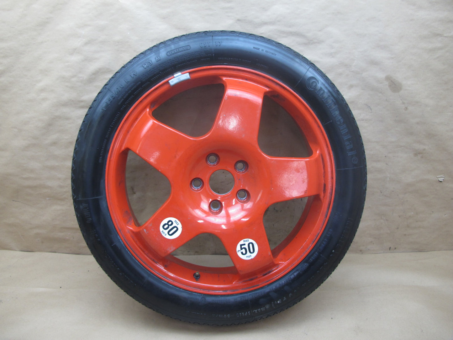 06-12 Bentley Continental Flying Spur Emergency Spare Wheel Tire T155/70 R19