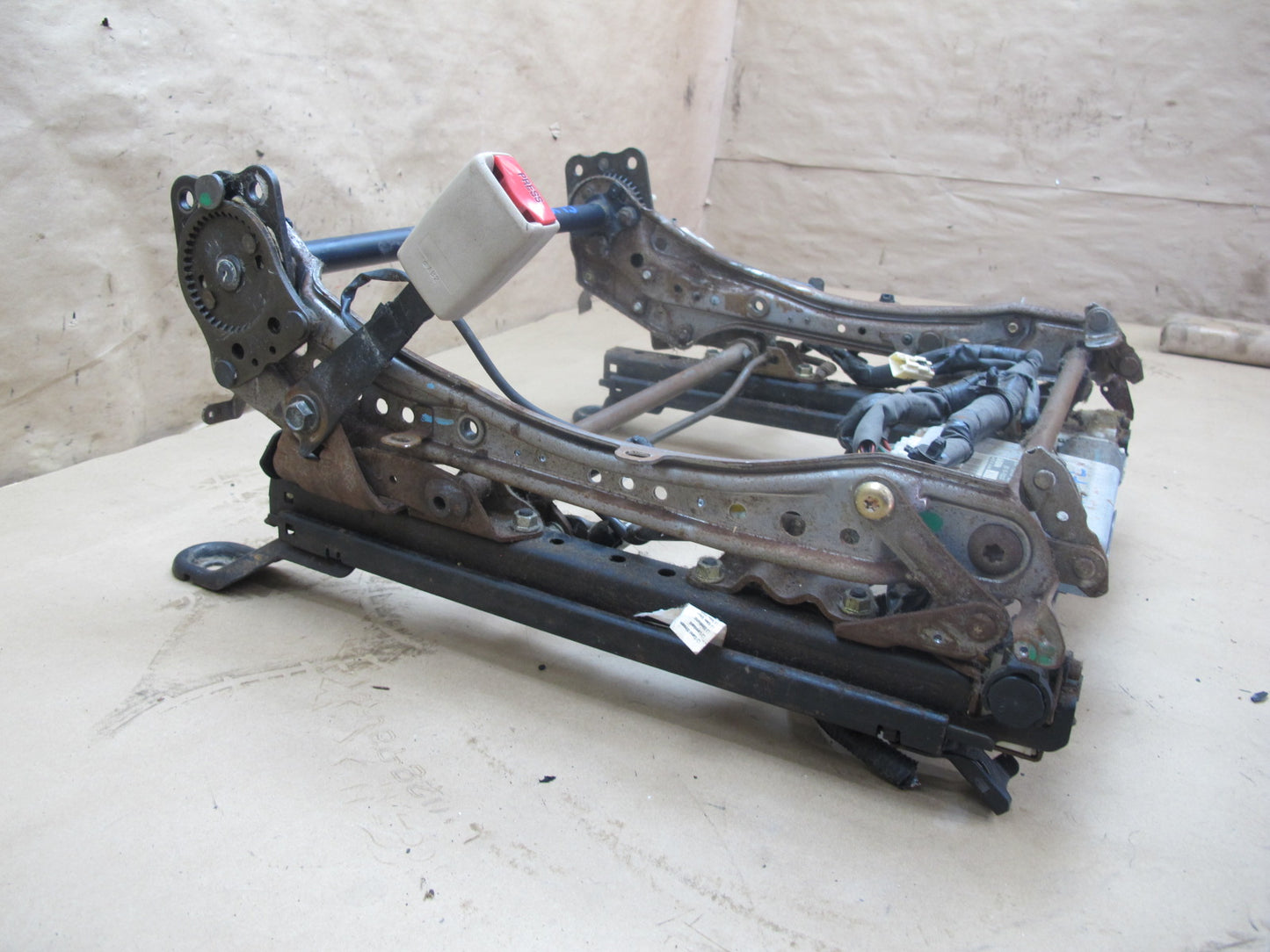 1998-2002 Lexus LX470 Front Left Driver Side Lower Seat Track Frame W/ Motor