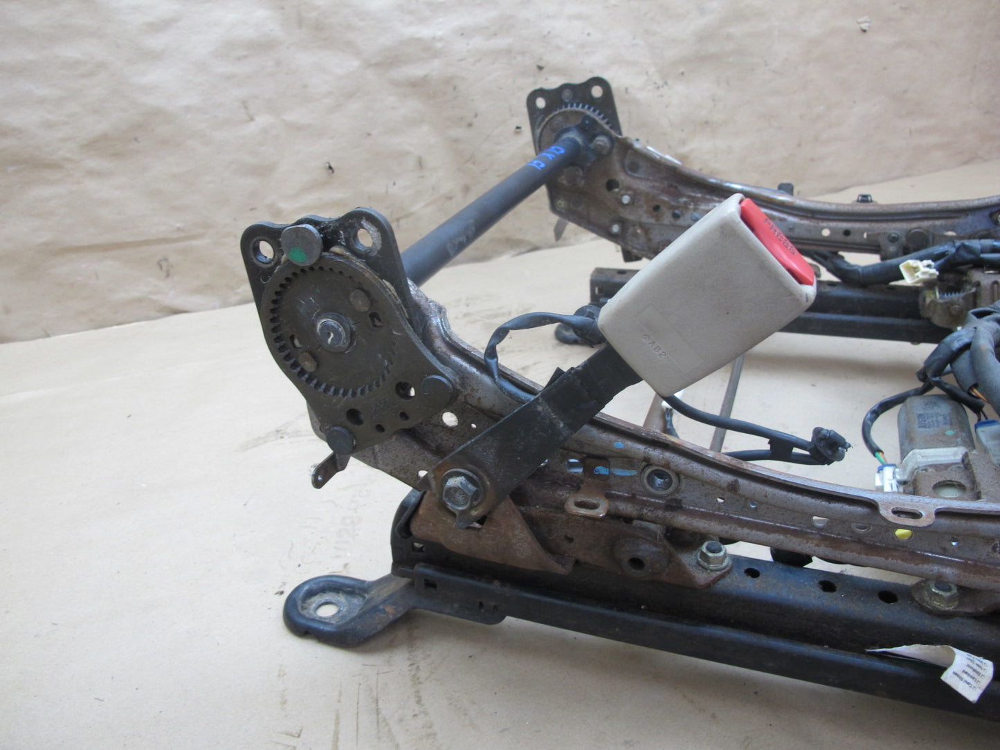 1998-2002 Lexus LX470 Front Left Driver Side Lower Seat Track Frame W/ Motor
