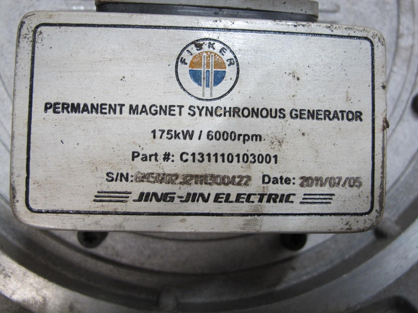 11-12 Fisker Karma Permanent Magnet Synchronous Generator C131110103001 OEM