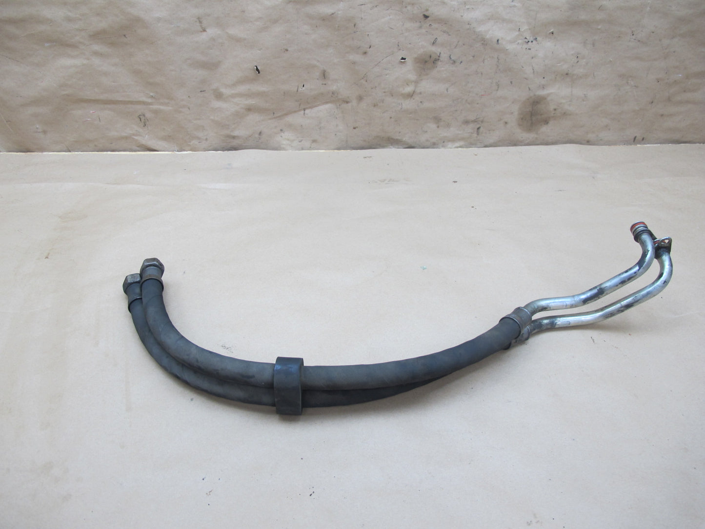 94-02 Mercedes R129 SL600 M120 Engine Oil Cooler Hose Pipe Line OEM