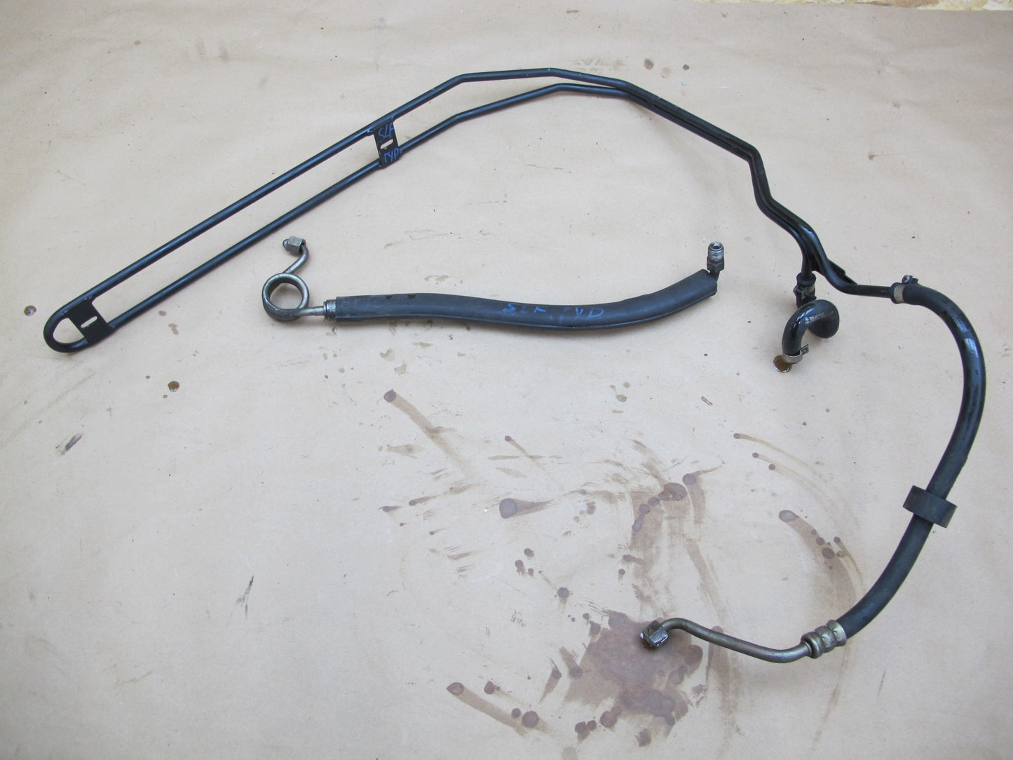 94-98 Mercedes R129 SL600 Power Steering Oil Cooler Cooling Line Hose Set OEM