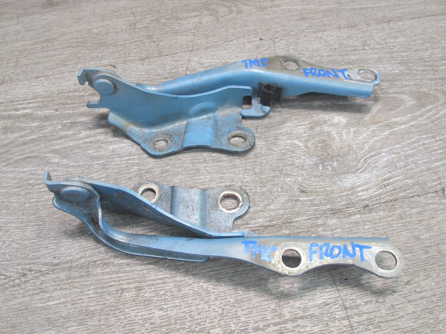 00-05 Toyota MR2 Spyder Set of 2 Left & Right Front Hood Frunk Hinge Blue OEM