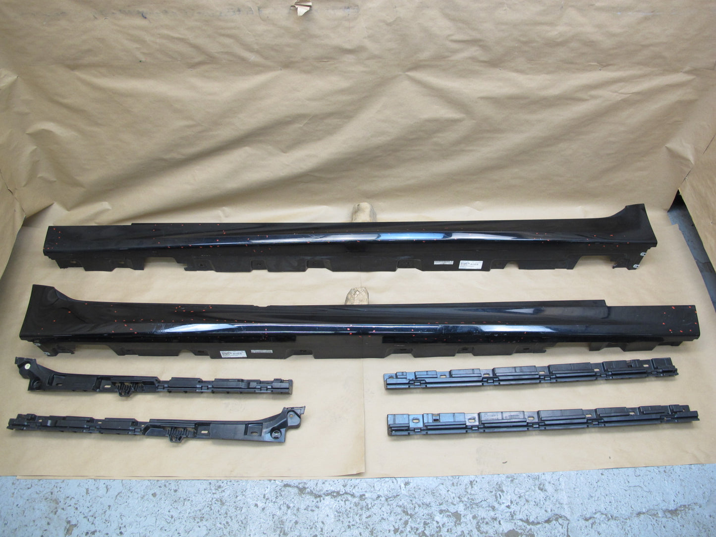 11-16 BMW F10 5-SERIES M-sport Side Skirt Rocker Panel Molding Bracket Set OEM