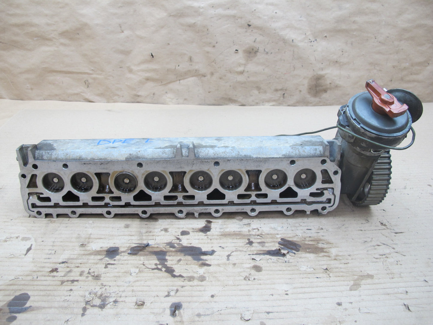 1983-1984 Porsche 928 S 4.7L V8 Engine Motor Left Cylinder Head W/ Timing Gear