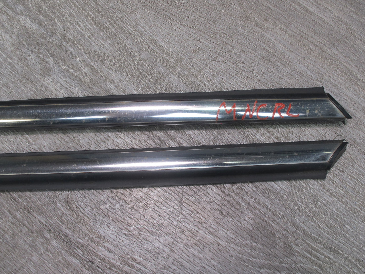 09-15 Mini Cooper R57 Set of 2 Rear Chrome Trim Molding Cover Weatherstrip OEM