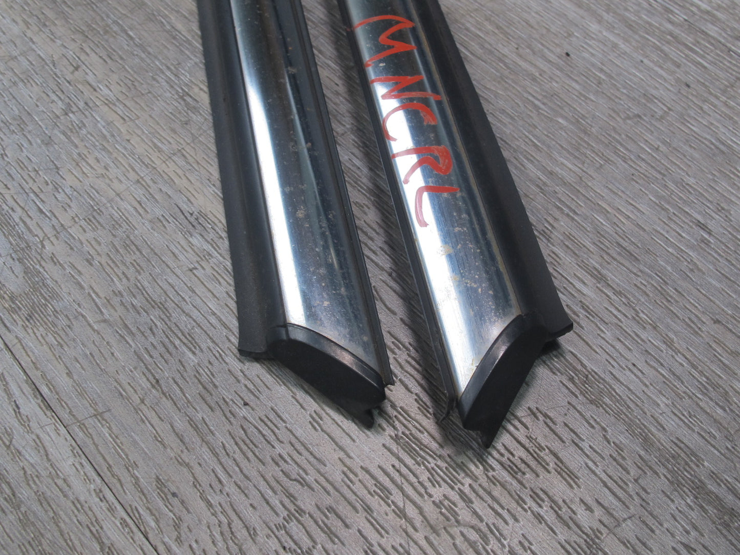 09-15 Mini Cooper R57 Set of 2 Rear Chrome Trim Molding Cover Weatherstrip OEM