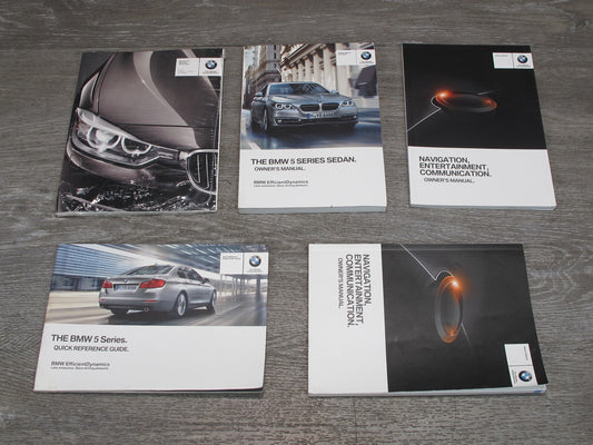 2014 BMW F10 5-SERIES Owner User Operator Guide Manual Book Set OEM