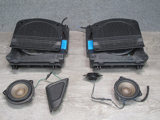 11-14 BMW F10 5-SERIES Left & Right Hi-fi Subwoofer Speaker & Tweeter Set OEM