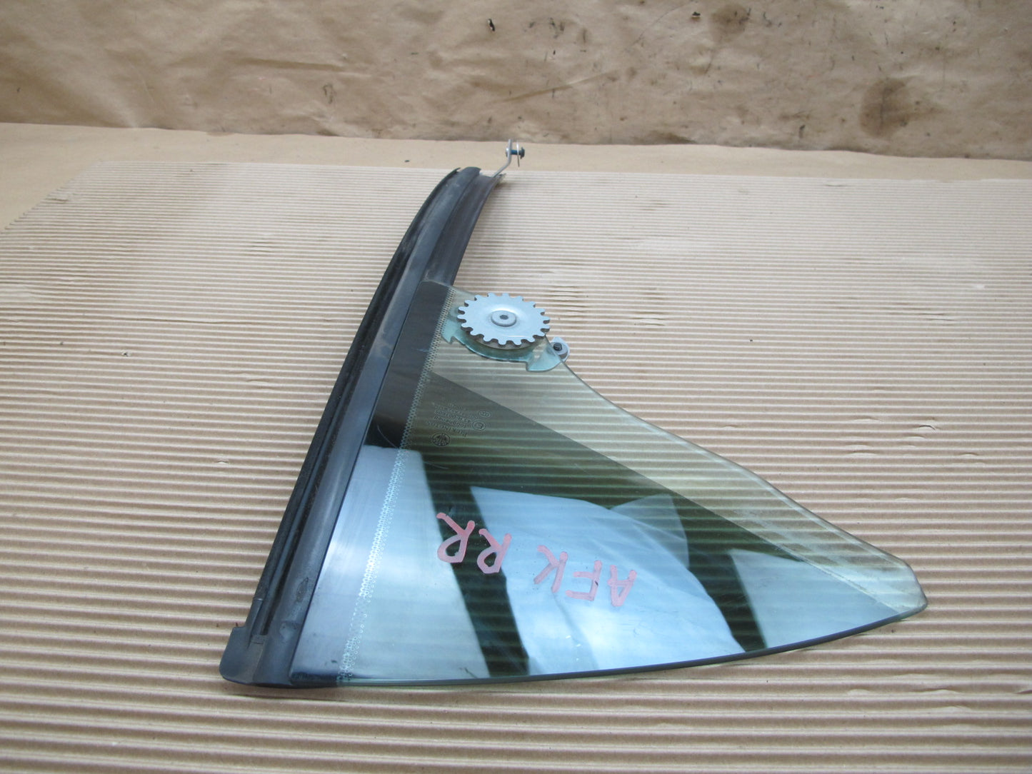 11-12 Fisker Karma Rear Right Door Quarter Vent Glass Window w Guide OEM