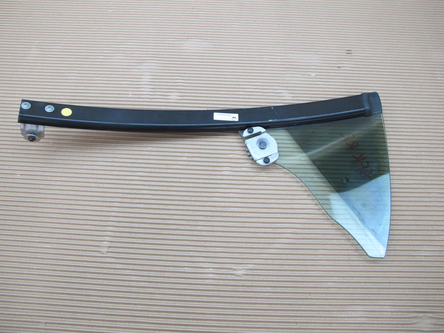 11-12 Fisker Karma Rear Right Door Quarter Vent Glass Window w Guide OEM