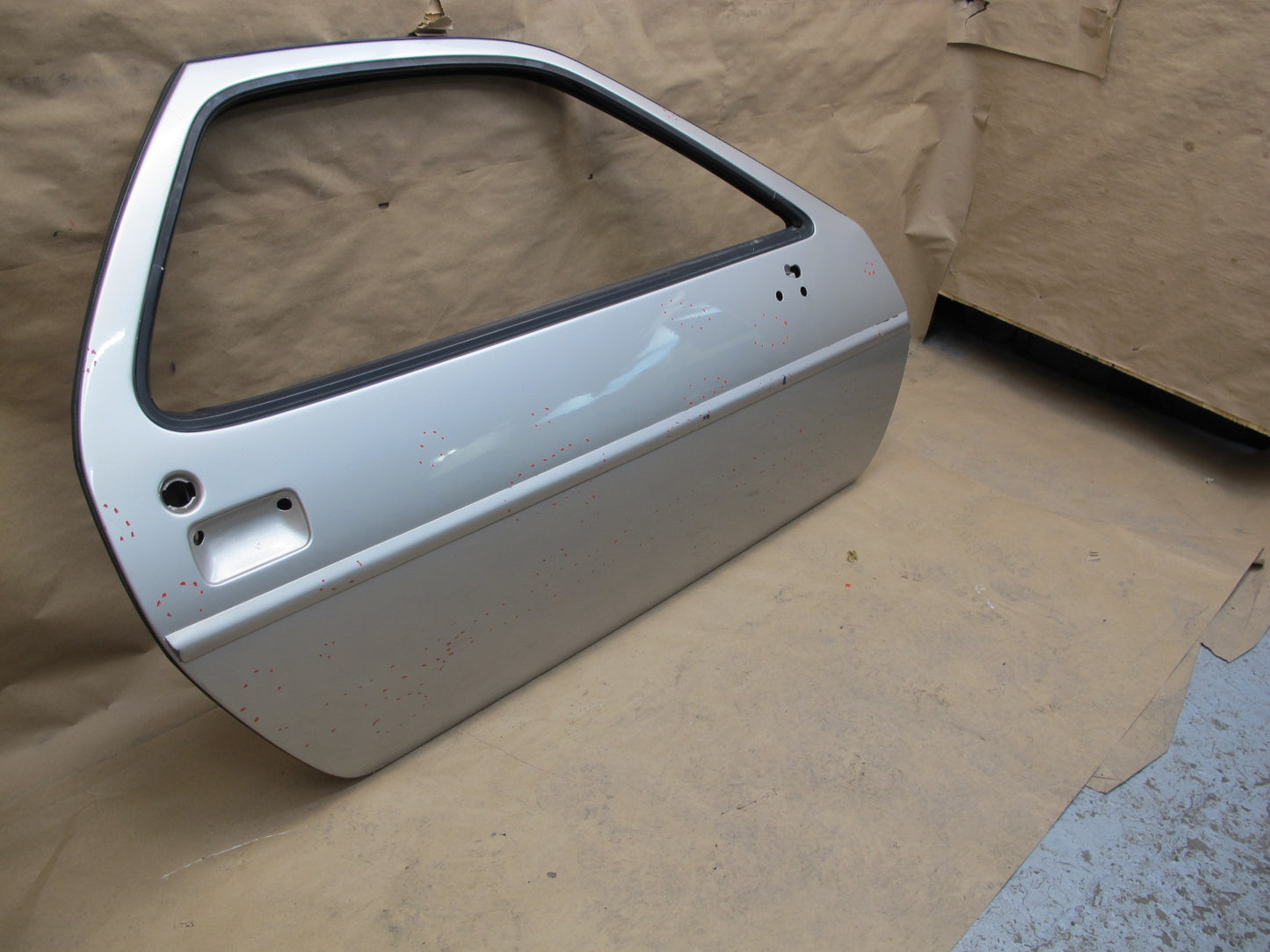 1978-1991 Porsche 928 S Front Right Pass Side Door Shell Panel White Silver