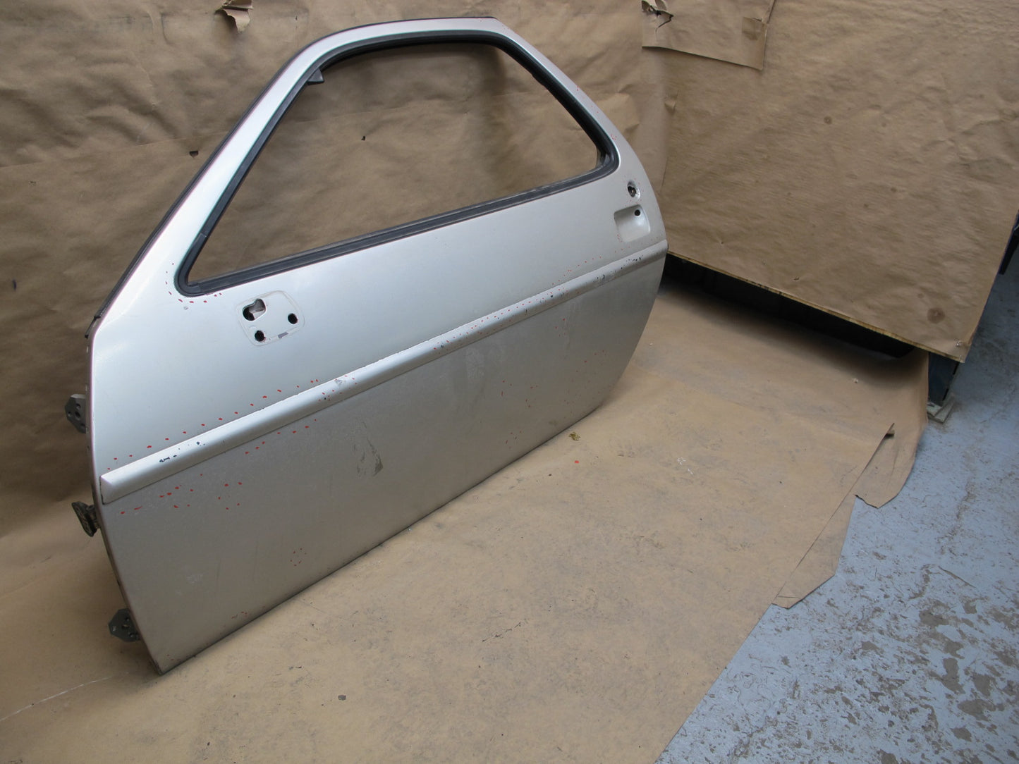 1978-1991 Porsche 928 S Front Left Driver Side Door Shell Panel White Silver